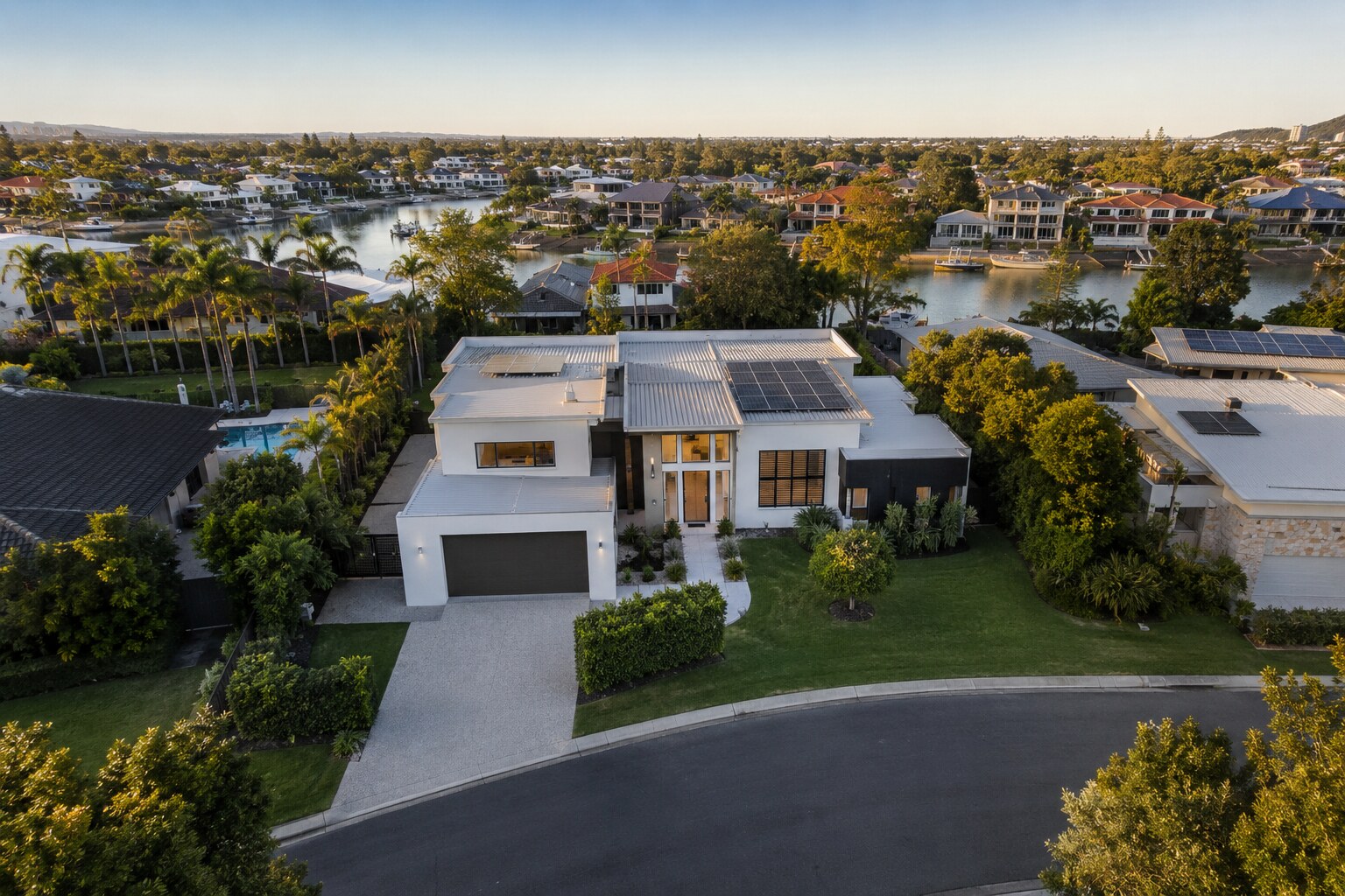Representative aerial view of a Gold Coast property